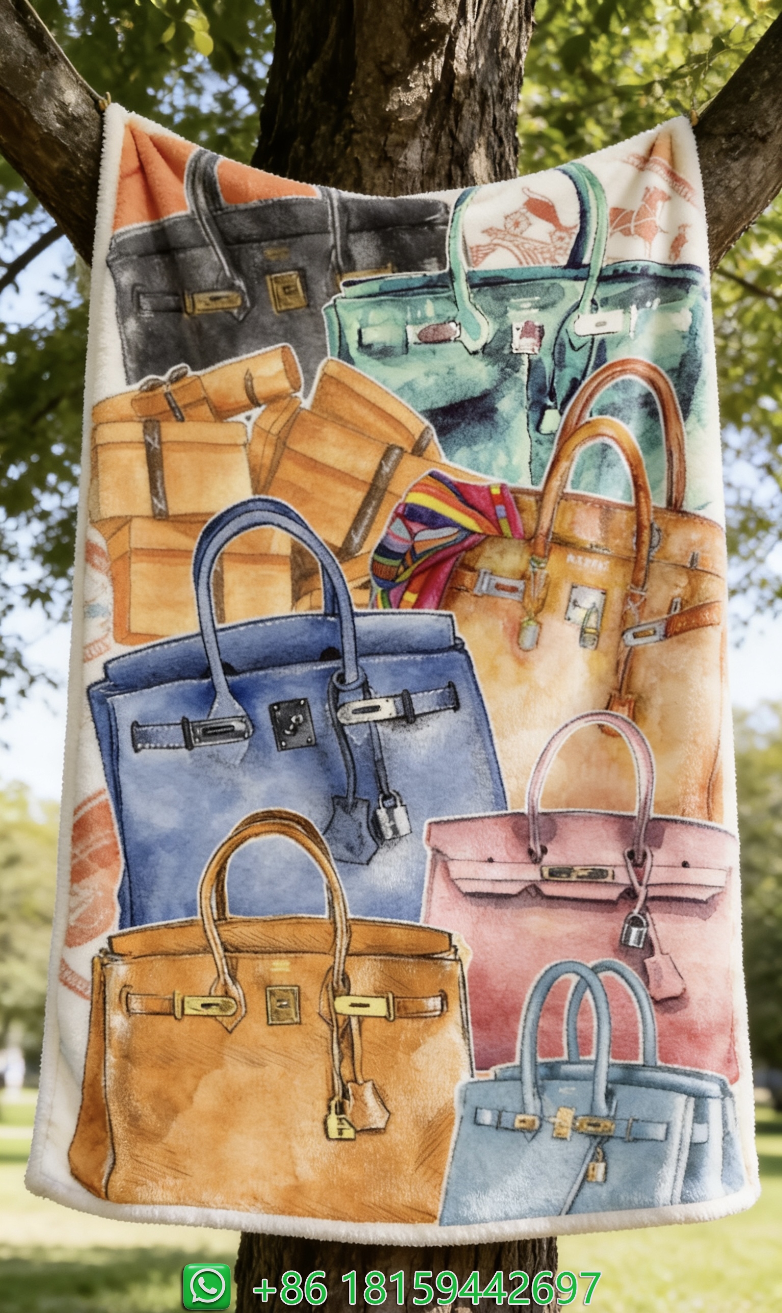 Hermes Throw Blankets